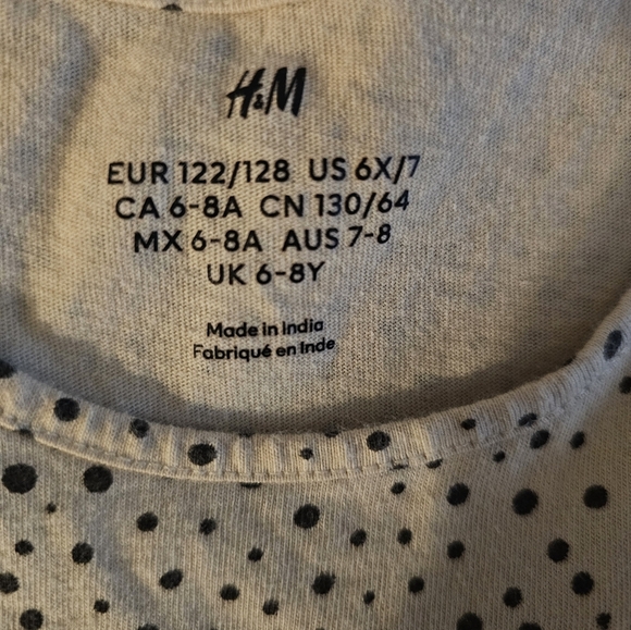 H&M Polka Dot Kids Dress in Cream and Black - Picture 4 of 5